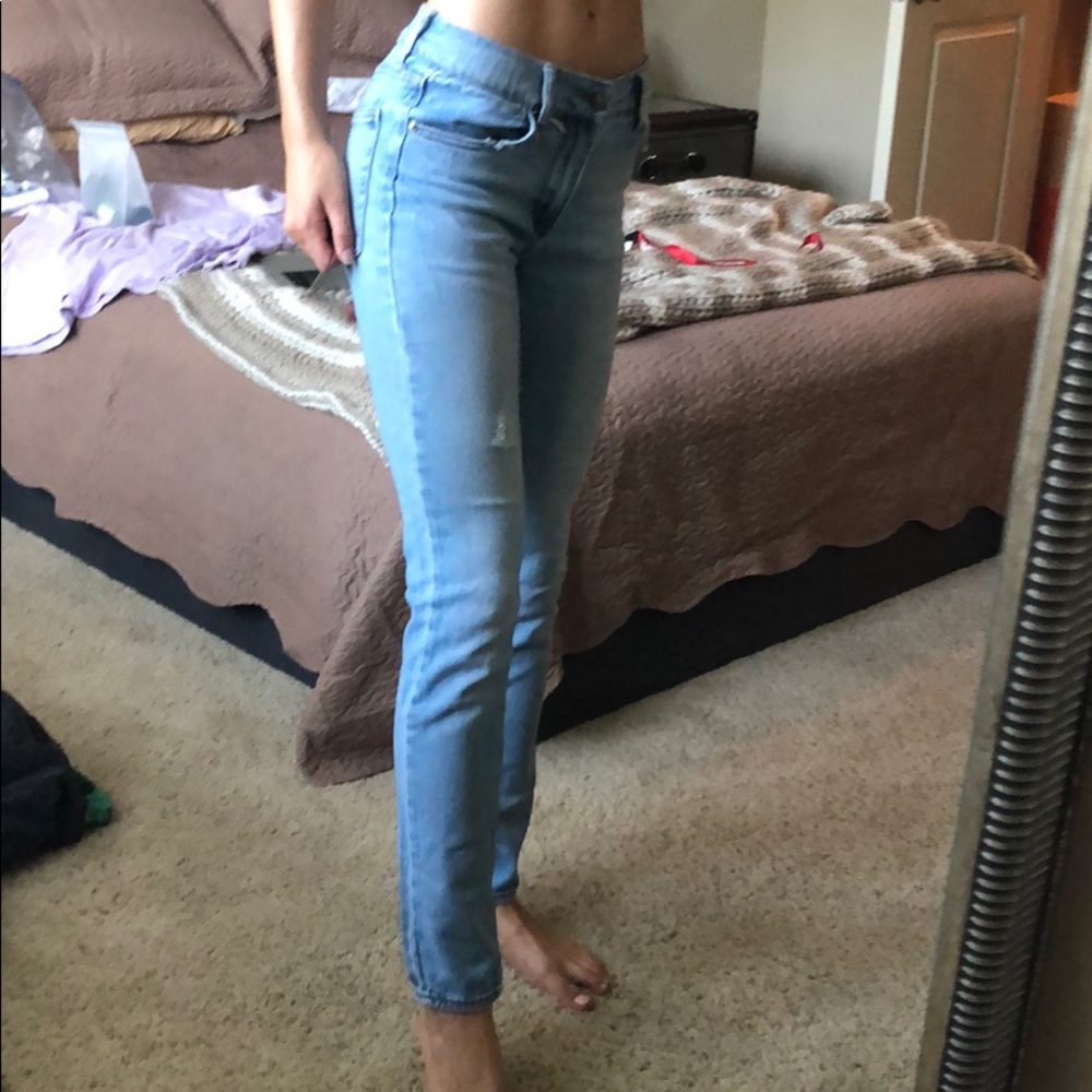 Light wash jeans